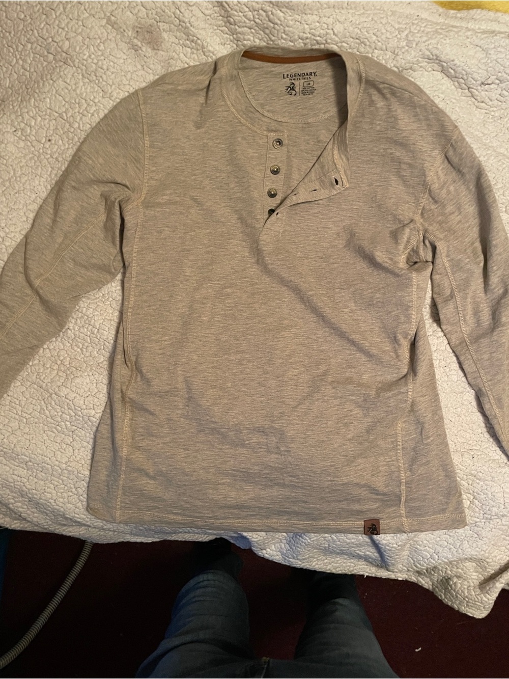 Legendary Whitetails Men's Heathered Taupe Henley